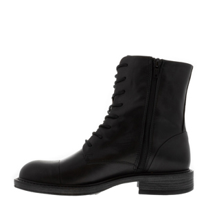 Carl Scarpa Rosemarie Black Leather Lace Up Ankle Boots